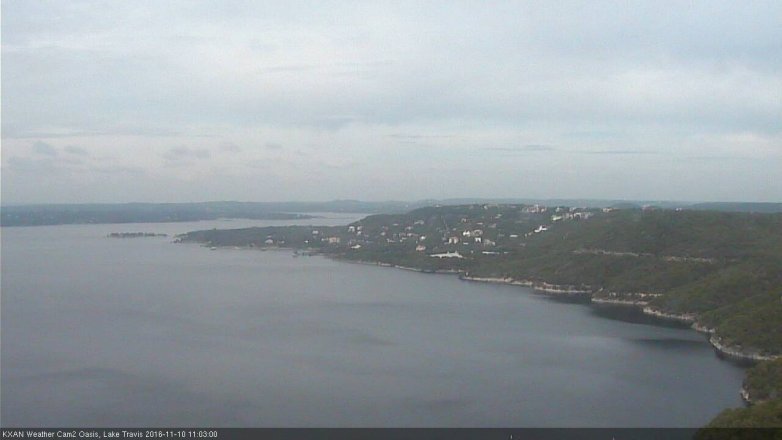 Lake Travis webcam, November 10, 2016 10:35 AM CT