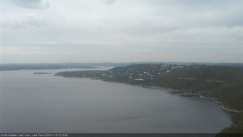 Lake Travis webcam, November 10, 2016 11:55 AM CT