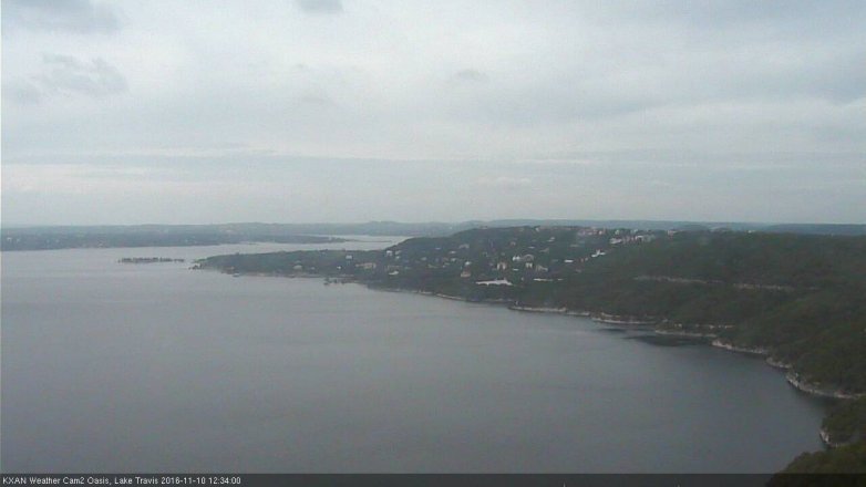 Lake Travis webcam, November 10, 2016 12:00 PM CT