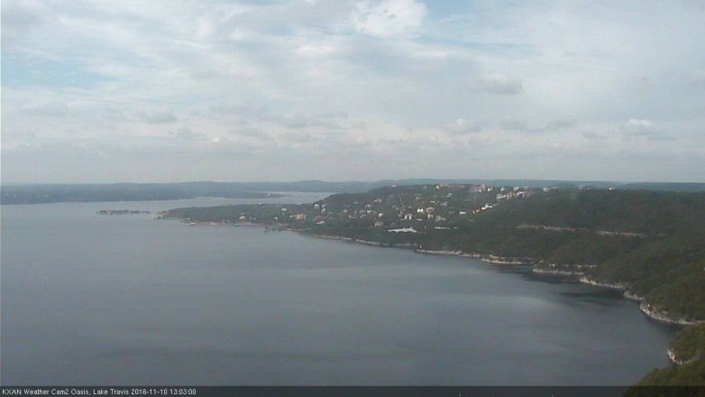 Lake Travis webcam, November 10, 2016 12:20 PM CT