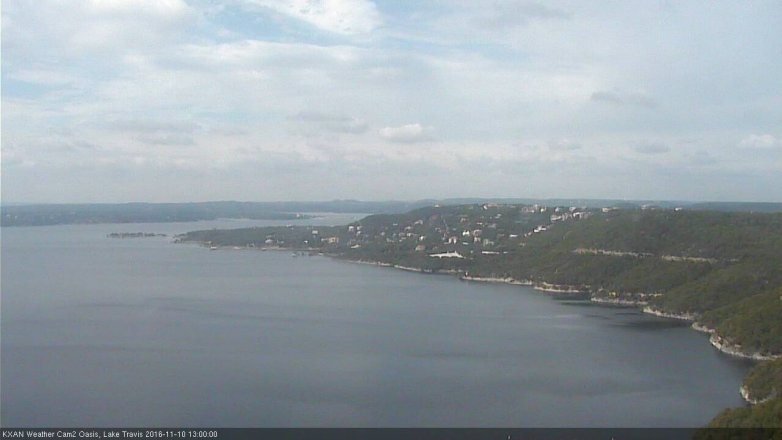 Lake Travis webcam, November 10, 2016 12:30 PM CT