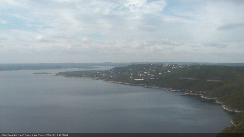 Lake Travis webcam, November 10, 2016 12:35 PM CT