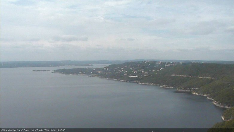 Lake Travis webcam, November 10, 2016 12:40 PM CT