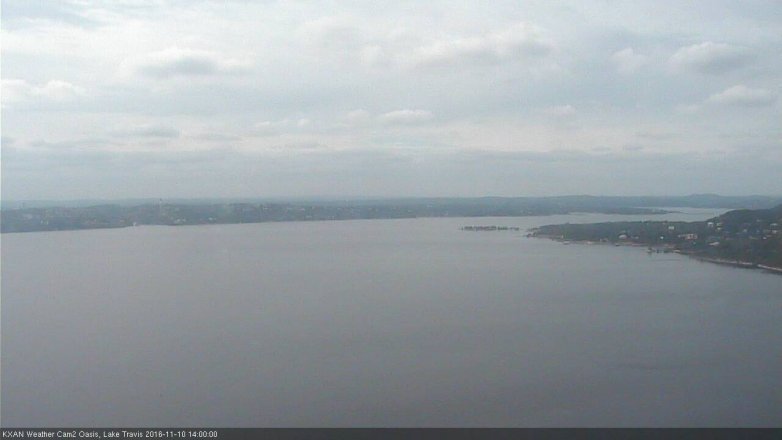 Lake Travis webcam, November 10, 2016 1:10 PM CT