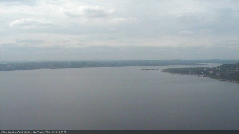 Lake Travis webcam, November 10, 2016 1:25 PM CT