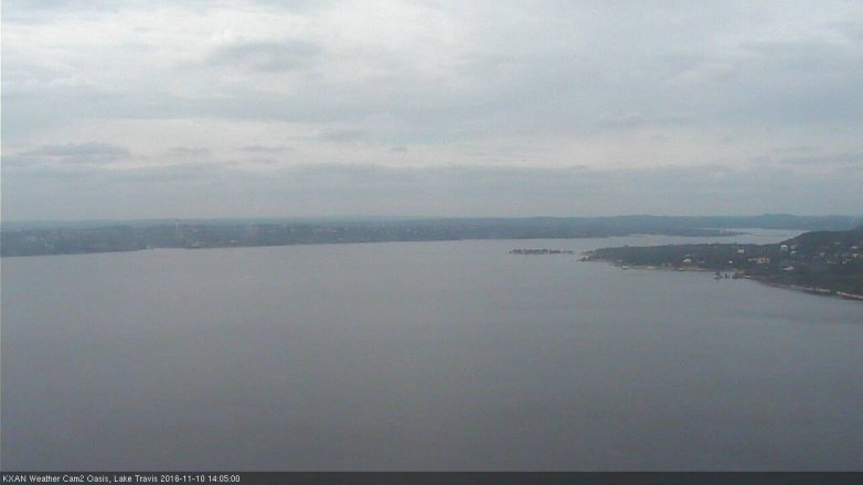 Lake Travis webcam, November 10, 2016 1:30 PM CT