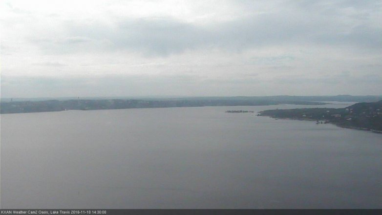 Lake Travis webcam, November 10, 2016 1:45 PM CT