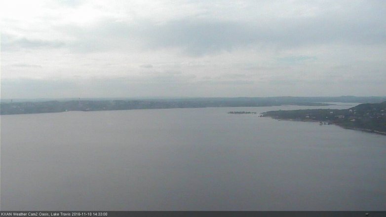 Lake Travis webcam, November 10, 2016 1:55 PM CT