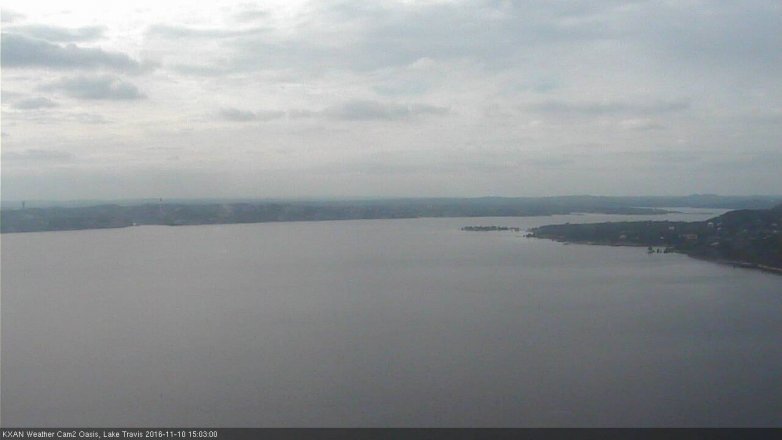 Lake Travis webcam, November 10, 2016 2:25 PM CT
