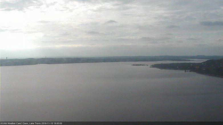 Lake Travis webcam, November 10, 2016 3:05 PM CT