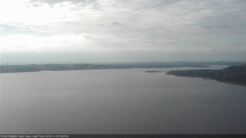 Lake Travis webcam, November 10, 2016 3:35 PM CT