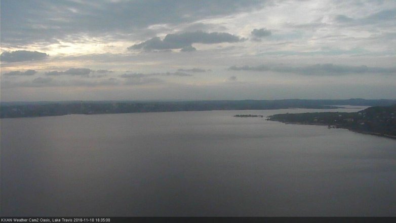 Lake Travis webcam, November 10, 2016 3:40 PM CT