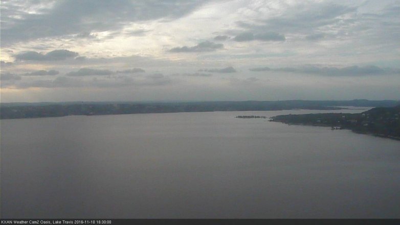 Lake Travis webcam, November 10, 2016 3:50 PM CT