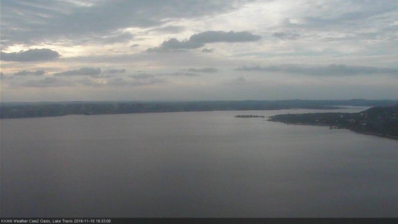 Lake Travis webcam, November 10, 2016 3:55 PM CT