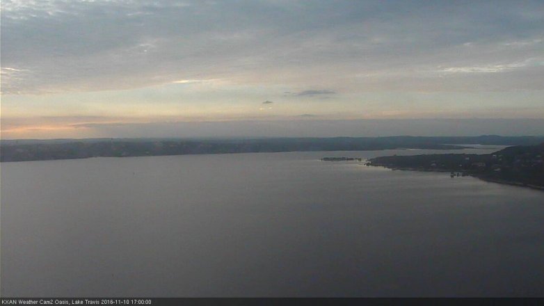 Lake Travis webcam, November 10, 2016 4:10 PM CT