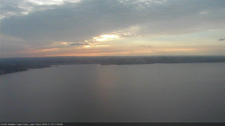 Lake Travis webcam, November 10, 2016 4:30 PM CT