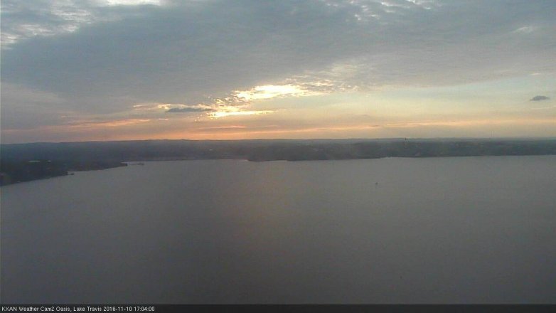 Lake Travis webcam, November 10, 2016 4:35 PM CT