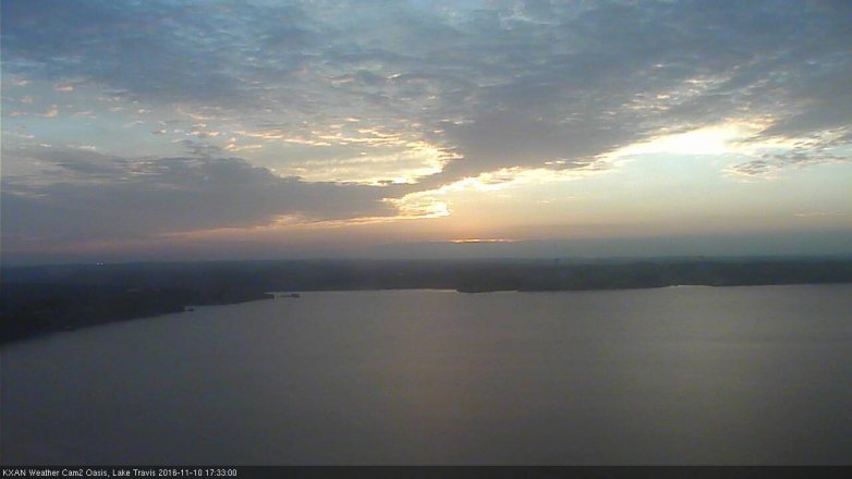 Lake Travis webcam, November 10, 2016 4:55 PM CT