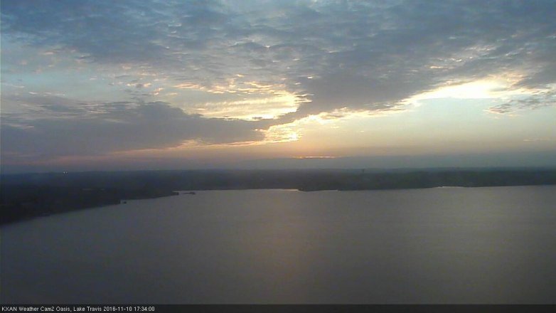 Lake Travis webcam, November 10, 2016 5:00 PM CT