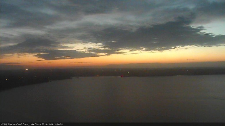 Lake Travis webcam, November 10, 2016 5:10 PM CT