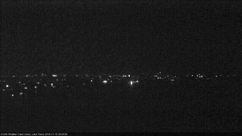 Lake Travis webcam, November 10, 2016 8:00 PM CT