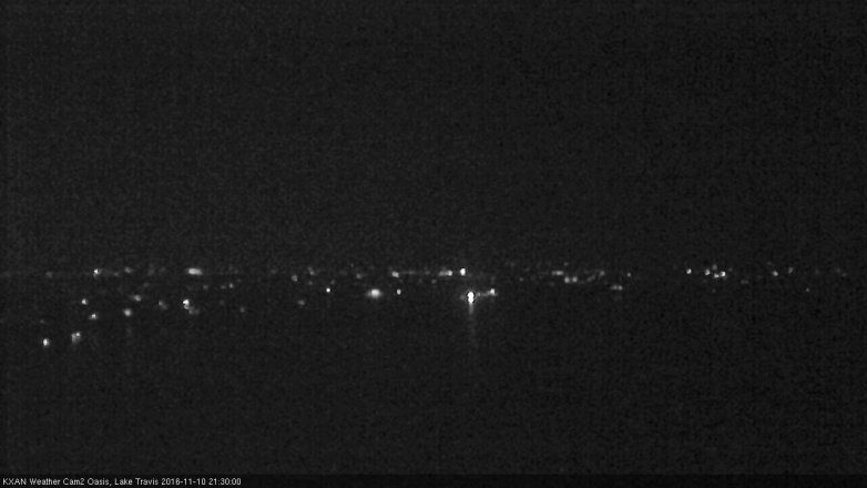 Lake Travis webcam, November 10, 2016 8:45 PM CT