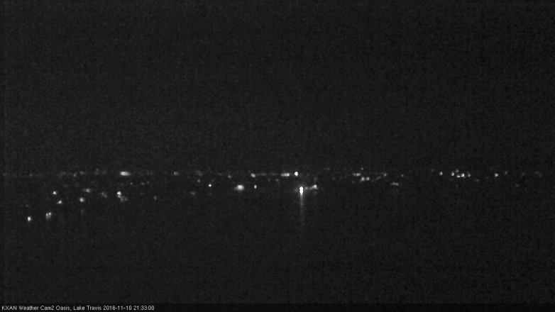 Lake Travis webcam, November 10, 2016 8:50 PM CT