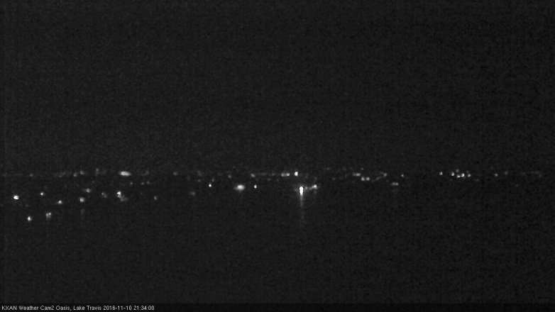 Lake Travis webcam, November 10, 2016 9:00 PM CT