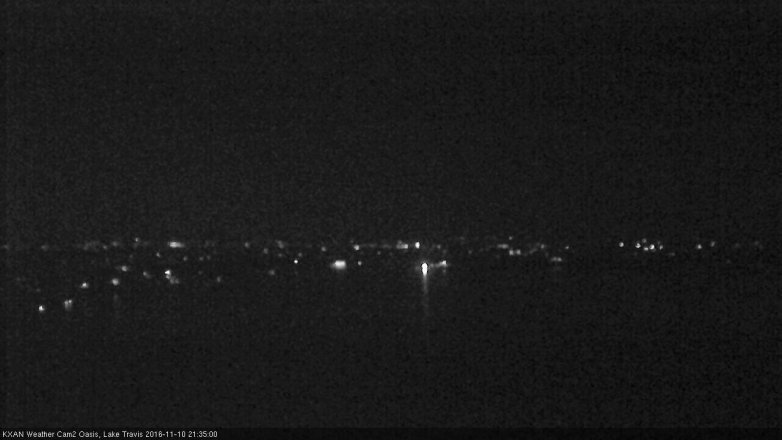 Lake Travis webcam, November 10, 2016 9:05 PM CT