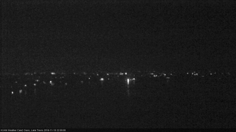 Lake Travis webcam, November 10, 2016 9:10 PM CT