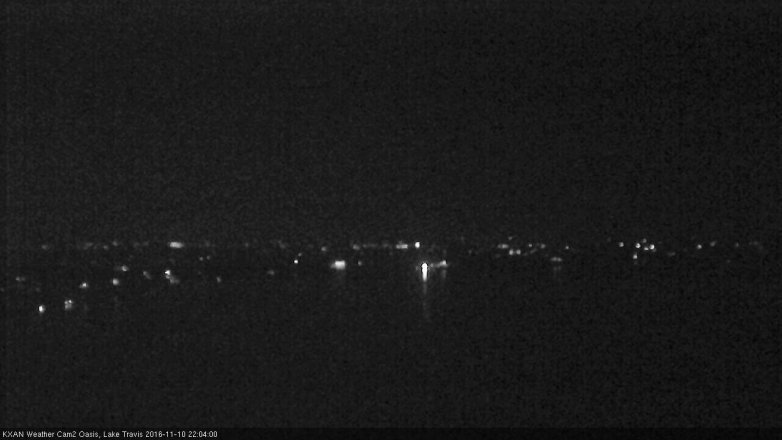 Lake Travis webcam, November 10, 2016 9:15 PM CT