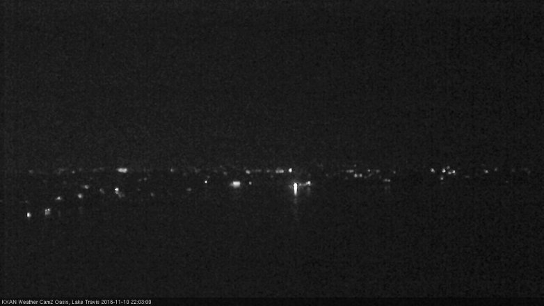 Lake Travis webcam, November 10, 2016 9:25 PM CT