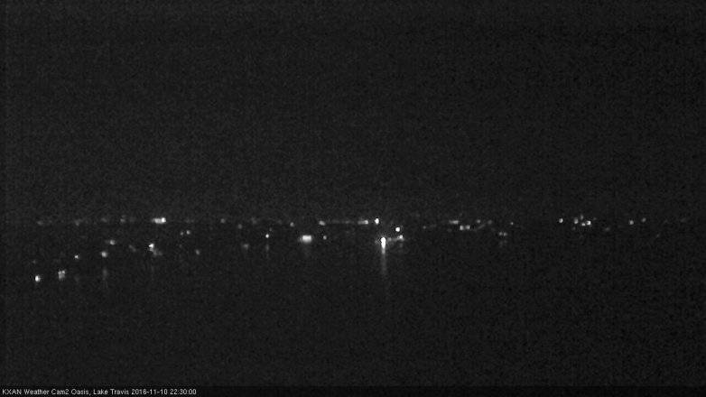 Lake Travis webcam, November 10, 2016 10:00 PM CT