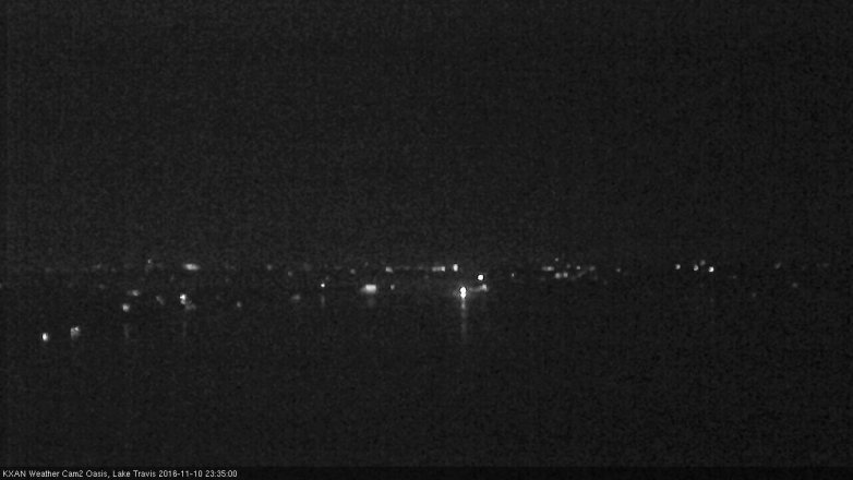 Lake Travis webcam, November 10, 2016 10:45 PM CT