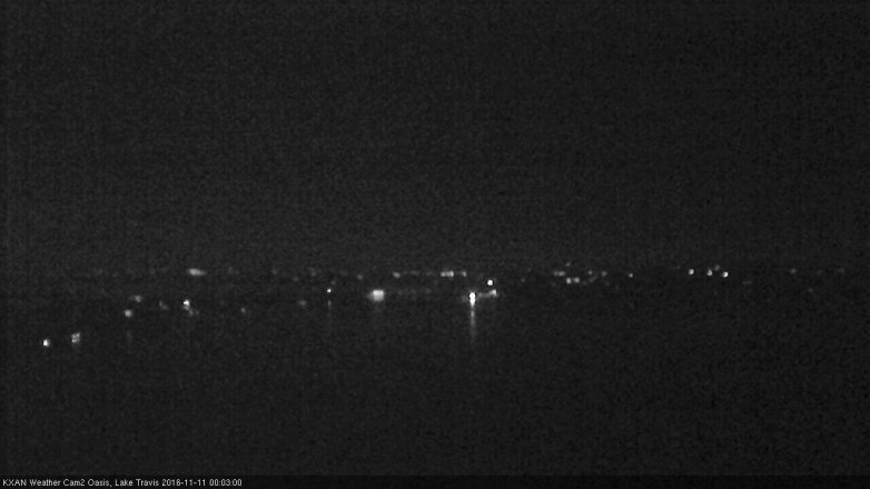 Lake Travis webcam, November 10, 2016 11:15 PM CT