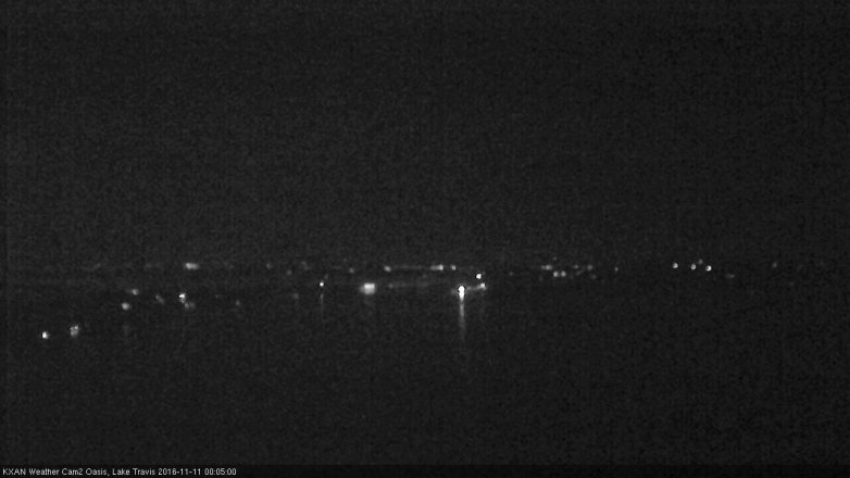 Lake Travis webcam, November 10, 2016 11:20 PM CT