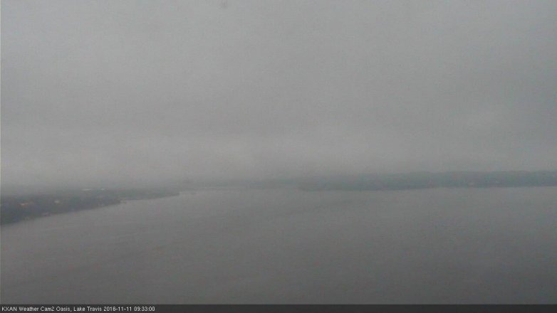 Lake Travis webcam, November 11, 2016 9:05 AM CT