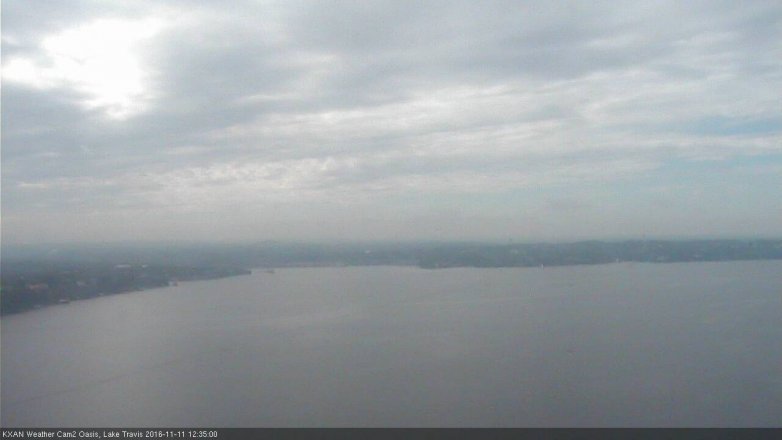 Lake Travis webcam, November 11, 2016 12:00 PM CT
