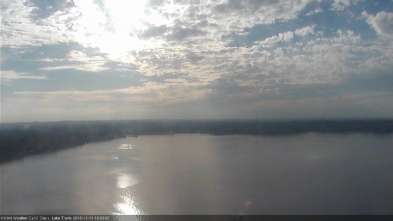 Lake Travis webcam, November 11, 2016 3:20 PM CT