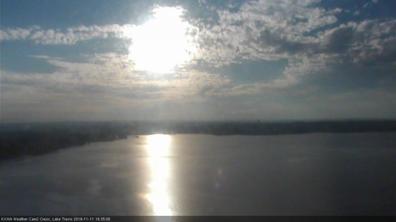 Lake Travis webcam, November 11, 2016 3:50 PM CT