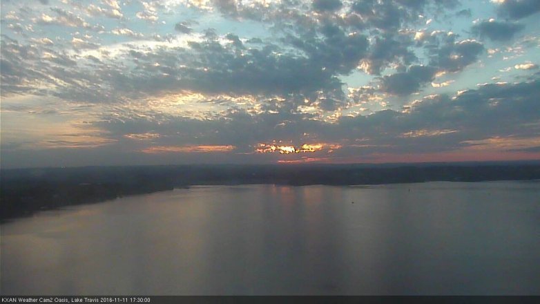 Lake Travis webcam, November 11, 2016 4:45 PM CT