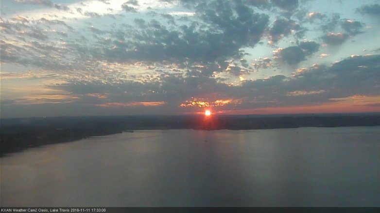 Lake Travis webcam, November 11, 2016 4:55 PM CT