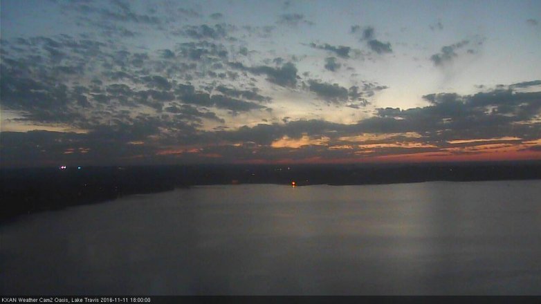 Lake Travis webcam, November 11, 2016 5:30 PM CT
