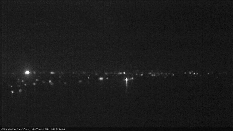 Lake Travis webcam, November 11, 2016 9:30 PM CT