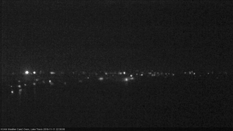 Lake Travis webcam, November 11, 2016 9:50 PM CT