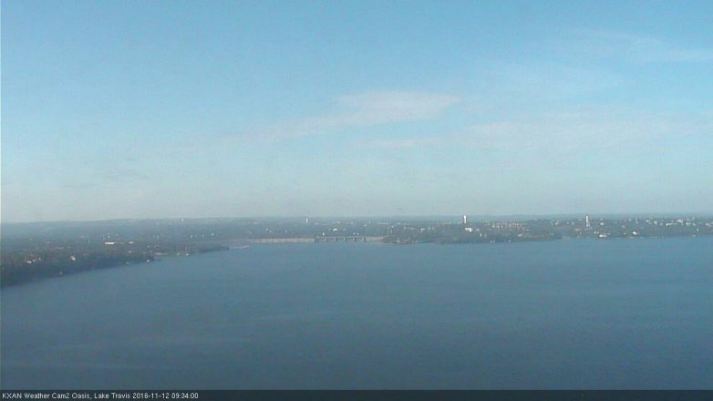 Lake Travis webcam, November 12, 2016 9:05 AM CT