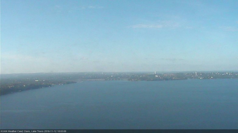 Lake Travis webcam, November 12, 2016 9:35 AM CT