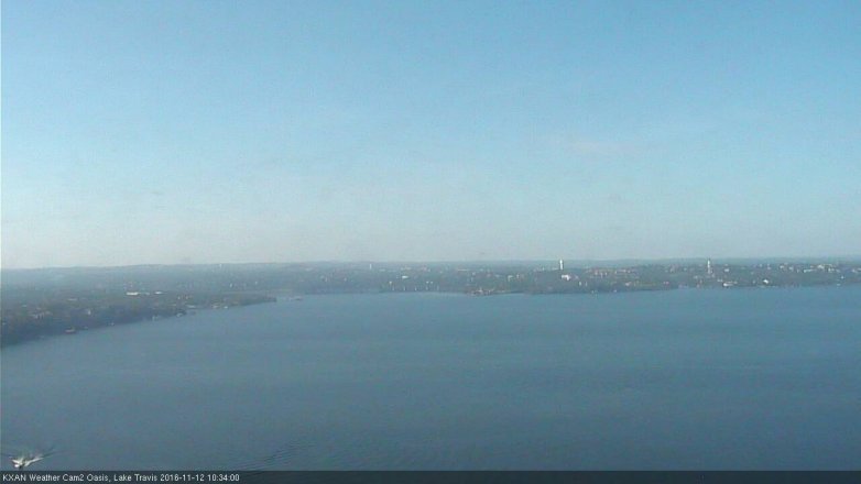 Lake Travis webcam, November 12, 2016 9:45 AM CT