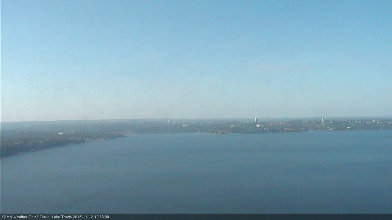 Lake Travis webcam, November 12, 2016 10:05 AM CT