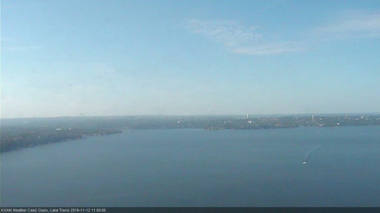 Lake Travis webcam, November 12, 2016 10:10 AM CT